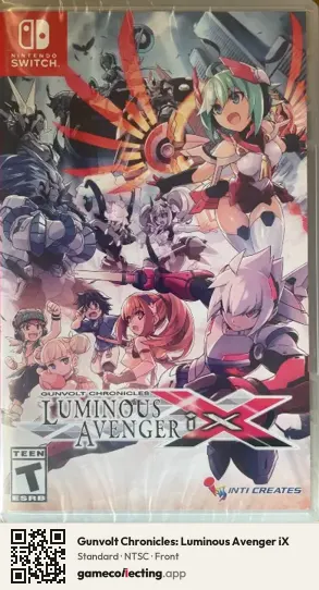 Gunvolt Chronicles: Luminous Avenger iX Nintendo Switch, NTSC box front