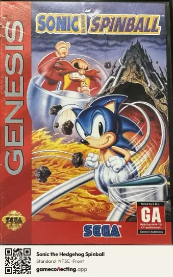 Sonic the Hedgehog Spinball Sega Mega Drive / Genesis, NTSC box front