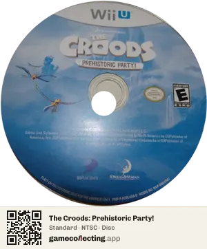 The Croods: Prehistoric Party! Nintendo Wii U, NTSC disc