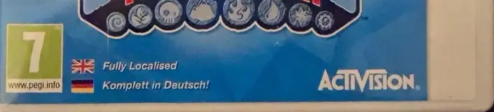 Skylanders: Trap Team, the PEGI square on its front