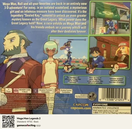 Mega Man Legends 2 PlayStation, NTSC box back