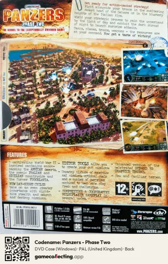 Codename: Panzers - Phase Two Computer, United Kingdom box back