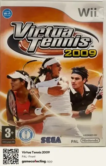 Virtua Tennis 2009 Nintendo Wii, PAL box front