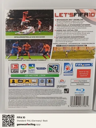 FIFA 10 PlayStation 3, Germany box back