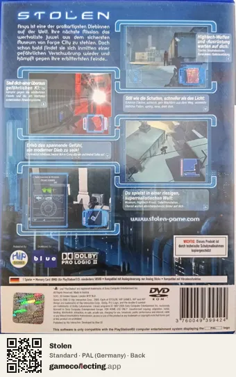Stolen PlayStation 2, Germany box back