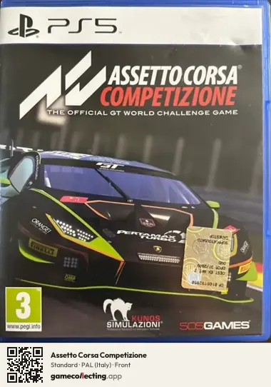 Assetto Corsa Competizione PlayStation 5, Italy box front