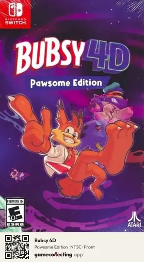 Bubsy 4D Nintendo Switch, NTSC box front
