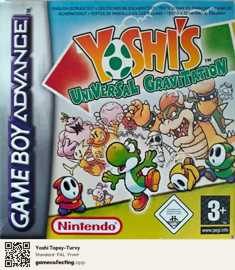 Yoshi Topsy-Turvy Game Boy Advance, PAL box front