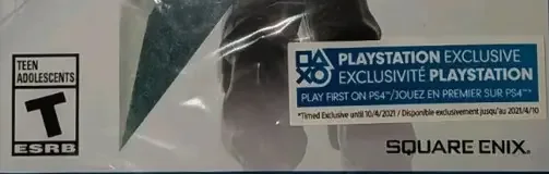 Final Fantasy VII Remake, the ESRB box on its front