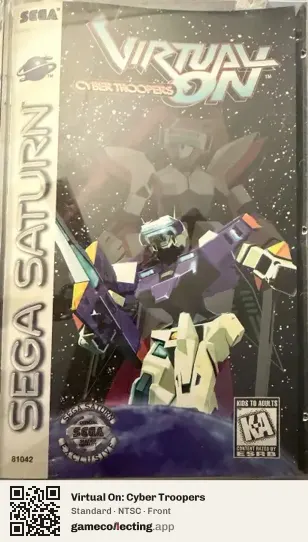 Virtual On: Cyber Troopers Sega Saturn, NTSC box front