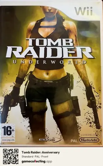 Tomb Raider: Anniversary Nintendo Wii, PAL box front