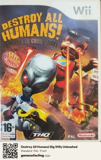 Destroy All Humans! Big Willy Unleashed Nintendo Wii, PAL box front