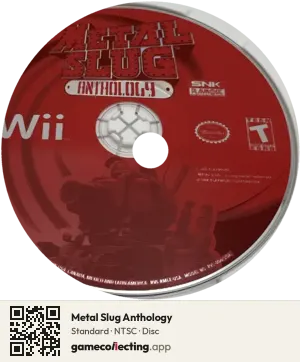Metal Slug Anthology Nintendo Wii, NTSC disc