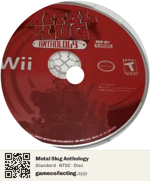 Metal Slug Anthology Nintendo Wii, NTSC disc