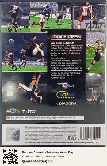 Soccer America International Cup PlayStation 2, Germany box back
