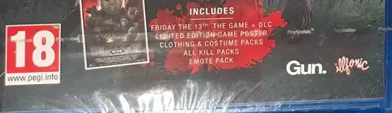 Friday the 13th: The Game, the PEGI square on its front