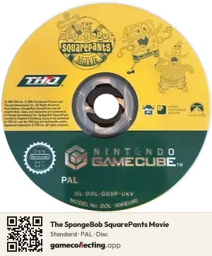 The SpongeBob SquarePants Movie Nintendo GameCube, PAL disc