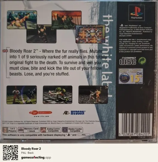 Bloody Roar 2 PlayStation, PAL box back
