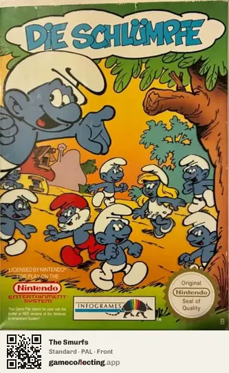 The Smurfs Nintendo Entertainment System, PAL box front