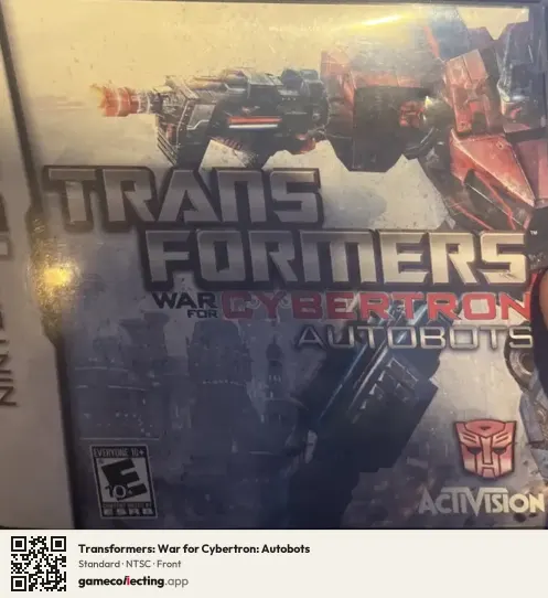 Transformers: War for Cybertron: Autobots Nintendo DS, NTSC box front