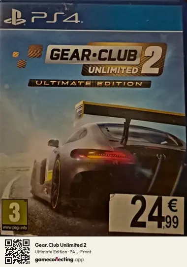 Gear.Club Unlimited 2 PlayStation 4, PAL box front