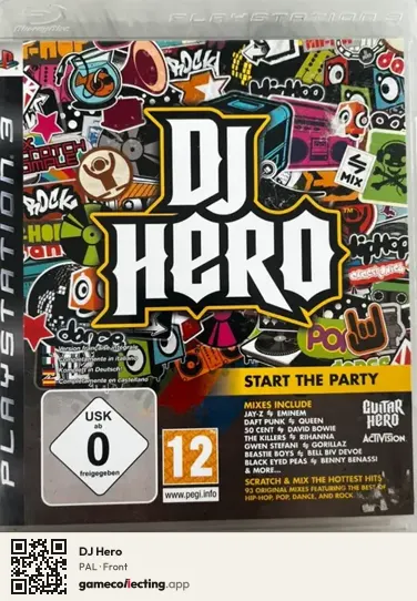 DJ Hero PlayStation 3, PAL box front