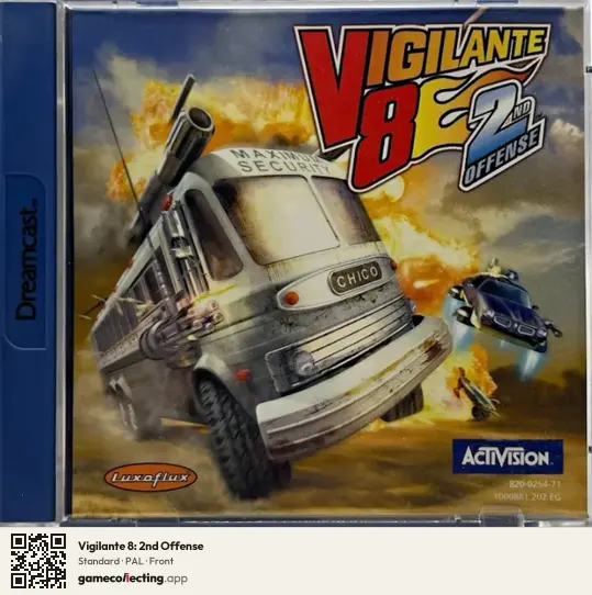 Vigilante 8: 2nd Offense Sega Dreamcast, PAL box front