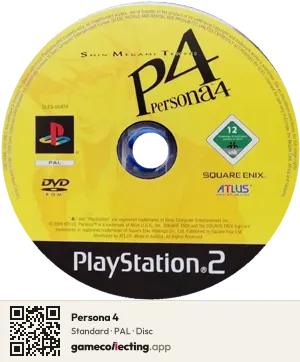 Persona 4 PlayStation 2, PAL disc