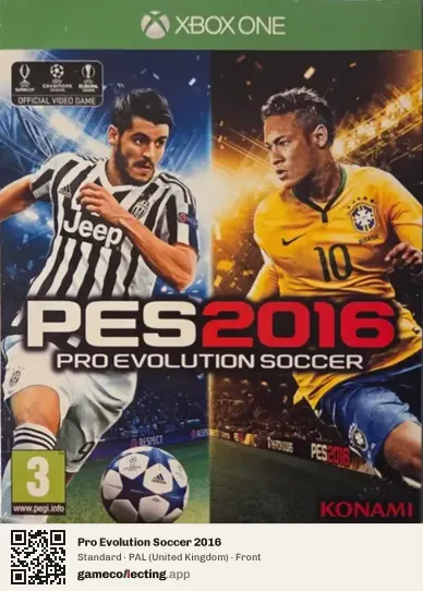 Pro Evolution Soccer 2016 Xbox One, United Kingdom box front