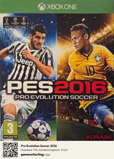 Pro Evolution Soccer 2016 Xbox One, United Kingdom box front