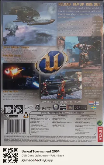 Unreal Tournament 2004 Computer, PAL box back