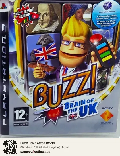 Buzz! Brain of the World PlayStation 3, United Kingdom box front