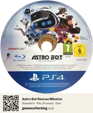 Astro Bot Rescue Mission PlayStation 4, PAL disc