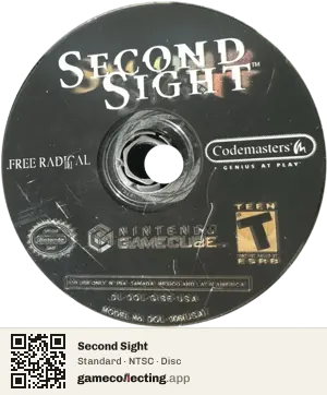 Second Sight Nintendo GameCube, NTSC disc