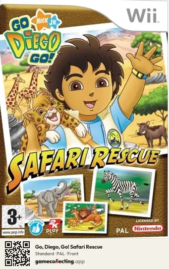 Go, Diego, Go! Safari Rescue Nintendo Wii, PAL box front