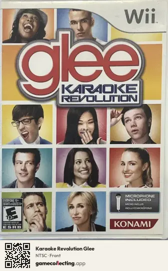 Karaoke Revolution Glee Nintendo Wii, NTSC box front