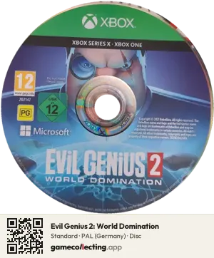 Evil Genius 2: World Domination Xbox Series X, PAL disc
