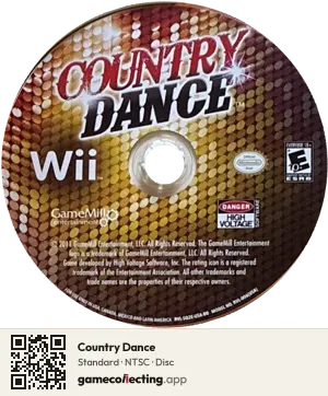 Country Dance Nintendo Wii, NTSC disc