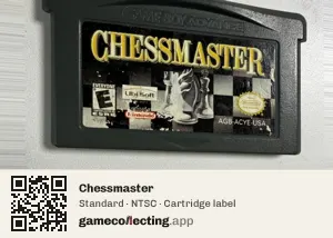 Chessmaster Game Boy Advance, NTSC cartridge label