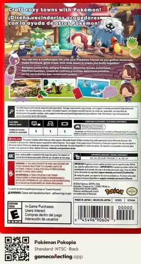 Pokémon Pokopia Nintendo Switch 2, NTSC box back