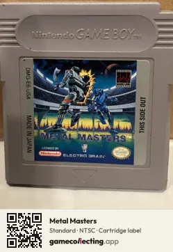 Metal Masters Game Boy, NTSC cartridge label
