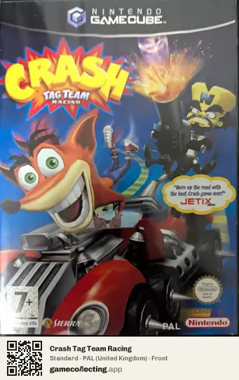 Crash Tag Team Racing Nintendo GameCube, United Kingdom box front