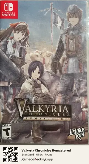 Valkyria Chronicles Remastered Nintendo Switch, NTSC box front
