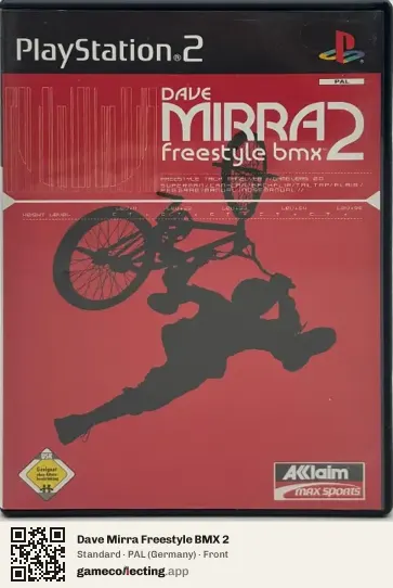 Dave Mirra Freestyle BMX 2 PlayStation 2, Germany box front