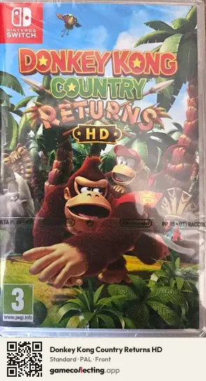 Donkey Kong Country Returns HD Nintendo Switch, PAL box front