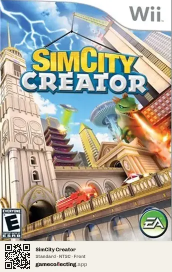 SimCity Creator Nintendo Wii, NTSC box front