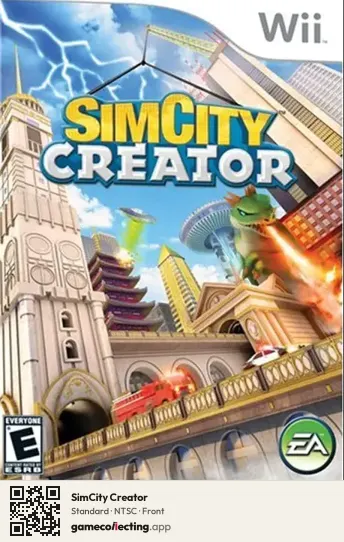 SimCity Creator Nintendo Wii, NTSC box front