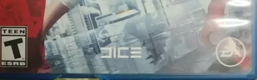 Mirror's Edge Catalyst, the ESRB box on its front