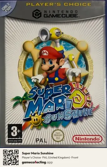 Super Mario Sunshine Nintendo GameCube, United Kingdom box front