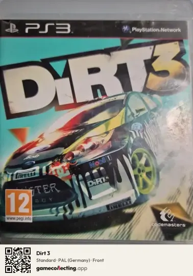 Dirt 3 PlayStation 3, Germany box front